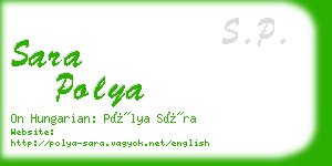 sara polya business card